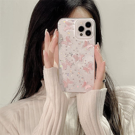 Bow Silicone Phone Case – Cute Protective Cover for iPhone