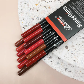 12-Piece Lipstick Set with Lip Liner &amp; Matte Gloss – Complete Kit