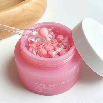 Korean PDRN Pink Collagen Capsule Cream – Niacinamide Moisturizer