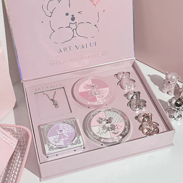 ART VALUE 7-Piece Makeup Set – Complete Glam Kit With Necklace