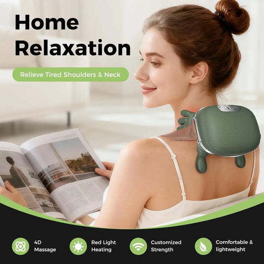 Shiatsu Neck & Shoulder Massager – Deep Kneading Muscle Relief