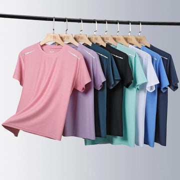 Women's Reflective Running T-Shirt – Quick-Dry Ice Silk Sports Tee
