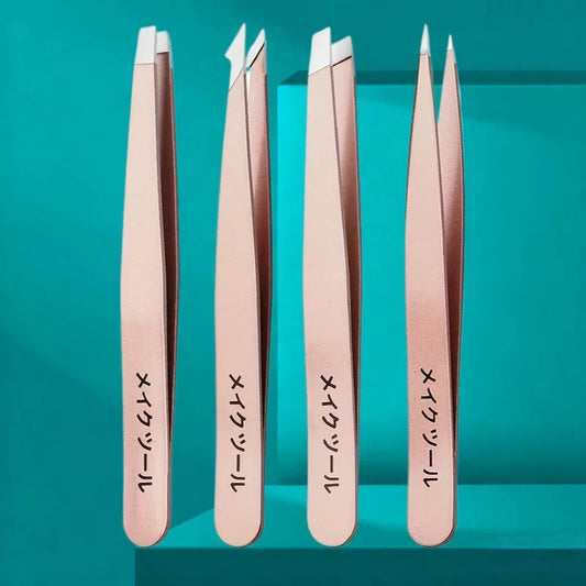 Professional Stainless Steel Tweezers Set – Effortless Precision Grooming