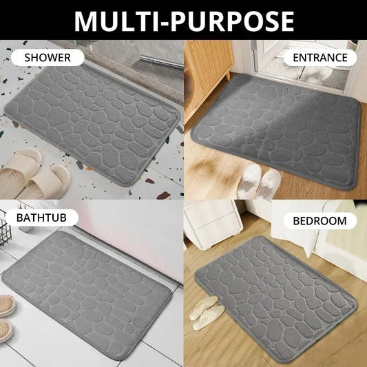 Embossed Pebble Anti-Slip Floor Mat – Plush, Easy-Clean Comfort