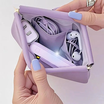 Mini Zero Wallet Pouch – Compact Coin & Cable Storage Bag