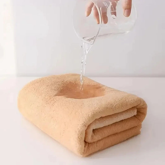 2-Piece Coral Velvet Bath Towel Set – Super Soft Quick-Dry Towels