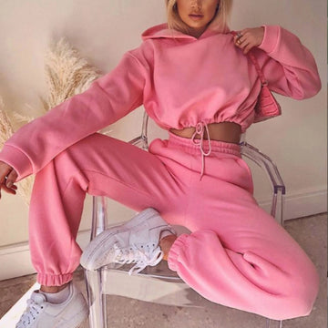 Hooded Pullover &amp; Waist Two-Piece Set – Casual Sport Comfort