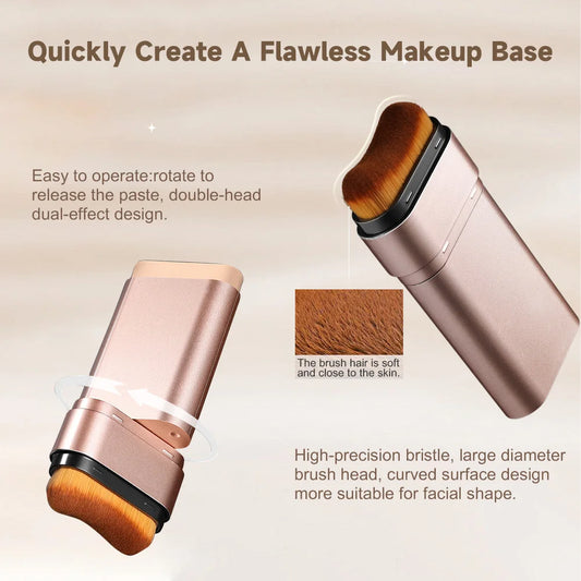 Life Girls Double-Headed Foundation Stick with Brush – Natural Finish