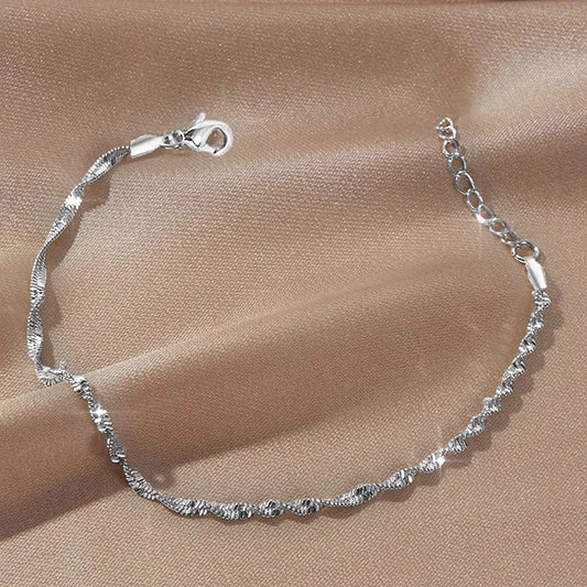 Stainless Steel Simple Chain Bracelet – Bohemian Daily Wear