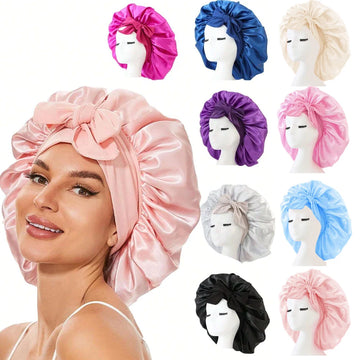 Adjustable Satin Sleep Bonnet – Protects Hair Overnight