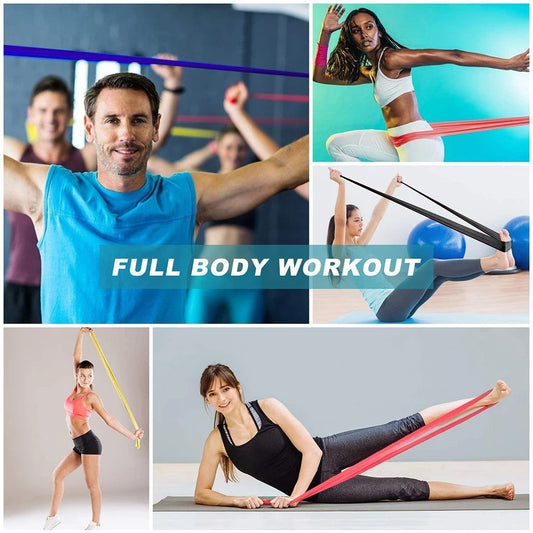 Natural Rubber Resistance Bands – Yoga & Pilates Training Set