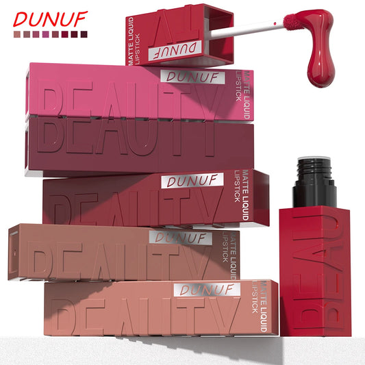 DUNUF Easy-Color Lip Gloss – Waterproof, Non-Stick to Cups