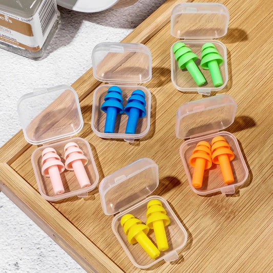 Soft Silicone Earplugs – Waterproof Noise Reduction, 5 Pairs