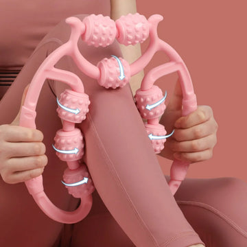 9-Wheel Leg Massager Roller – Calf Muscle Relaxation Clamp