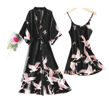 Silky V-Neck Pyjama Set – Soft, Comfortable Sleepwear