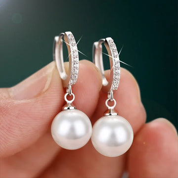 Freshwater Pearl 925 Sterling Silver Drop Earrings – Fine Jewelry