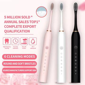 DR.GOOD Sonic Electric Toothbrush – Waterproof, 6 Cleaning Modes
