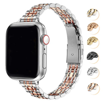 Stainless Steel Metal Watch Band – Compatible with Apple Watch