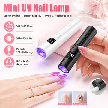 Rechargeable Mini UV LED Nail Lamp – Fast-Drying Portable Dryer