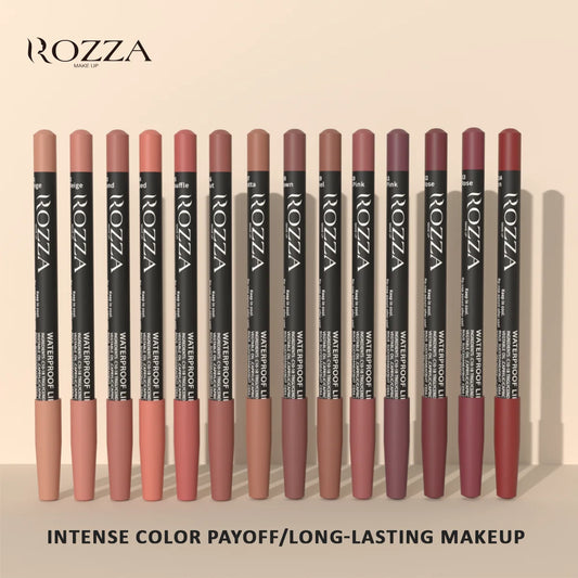 Rozza Waterproof Lip Liner Set – Precise, Long-Lasting Definition