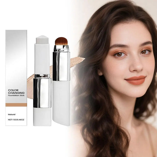 2-in-1 Color-Changing Foundation Stick – Lightweight Brightening Formula