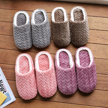 Fluffy Anti-Slip Indoor Slides – Lightweight Autumn & Winter Comfort