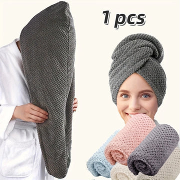 Textured Absorbent Hair Towel Wrap – Faster, Gentler Drying