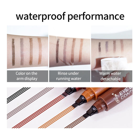 4-Fork Microblading Eyebrow Pencil – Natural Hair-Like Strokes