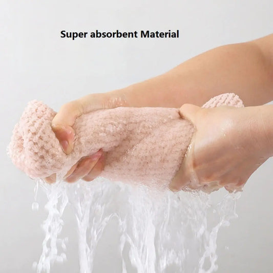 Textured Absorbent Hair Towel Wrap – Faster, Gentler Drying