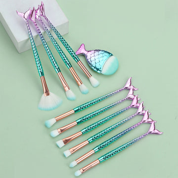 Ronshadow 11-Piece Mermaid Makeup Brush Set – Complete Beauty Tools