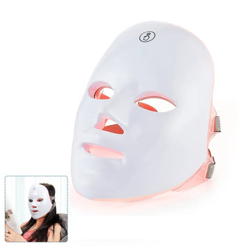 Wireless 7-Color LED Face &amp; Neck Beauty Device – Tightening Therapy
