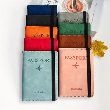 RFID-Blocking Passport & Card Holder – Vintage PU Leather Travel Wallet