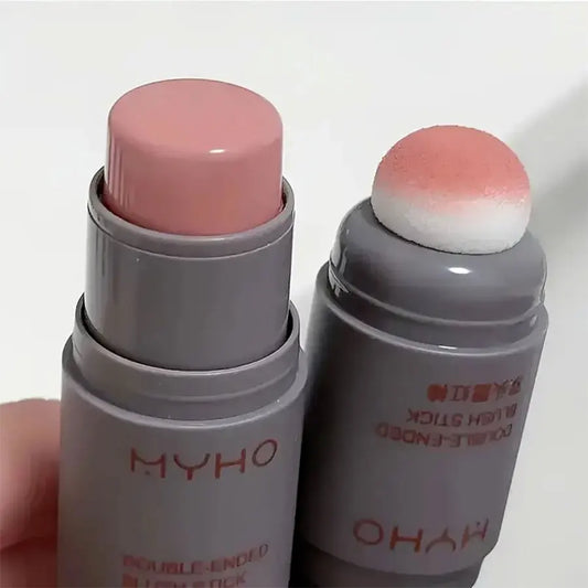 Dual-Use Sponge Blusher Stick – Effortless Color for Lips &amp; Cheeks