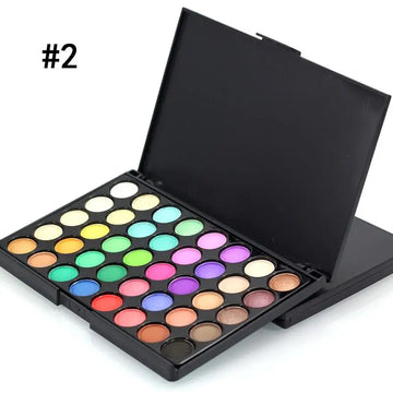 40-Color Eyeshadow Palette – Matte & Shimmer Earth Tones