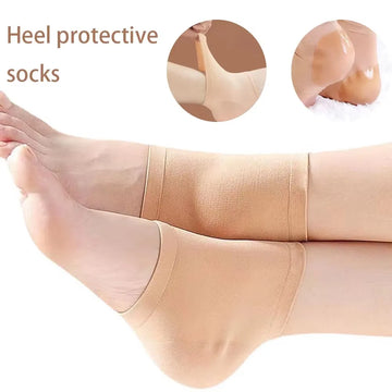Silicone Gel Heel Protector Socks – Anti-Crack Moisturizing Cover