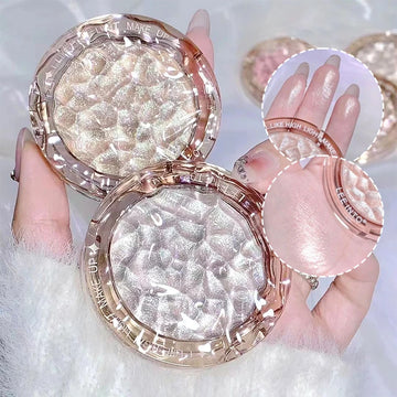 4-Shade Highlighter & Contour Palette – Glitter Glow Powder