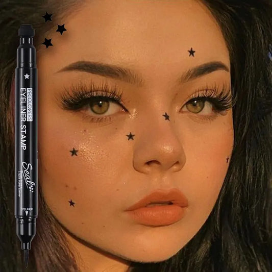 2-in-1 Star Stamp Liquid Eyeliner – Waterproof, Long-Lasting