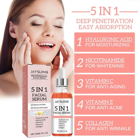 5-in-1 Anti-Ageing Face Serum – Firming & Brightening Formula