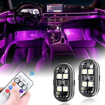 Wireless LED Strobe Car Decor Lights – 8-Color Rechargeable Set