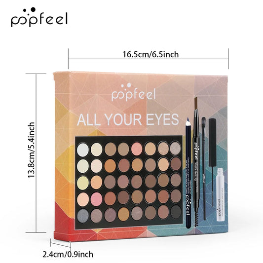 4-Piece Eye Makeup Set – Eyeshadow Palette, Eyeliner & Mascara