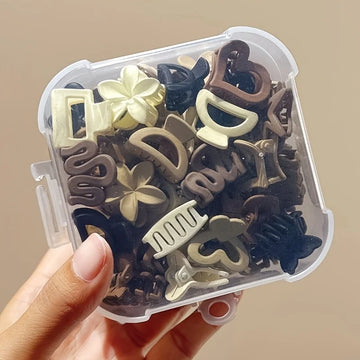 Beige Mixed Pack Mini Hair Clips – Cute Everyday Accessories