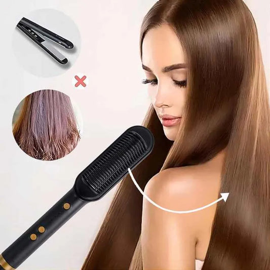 Cepillo Alisador Eléctrico Cerámico – Calentamiento Rápido, Estilo Pulcro