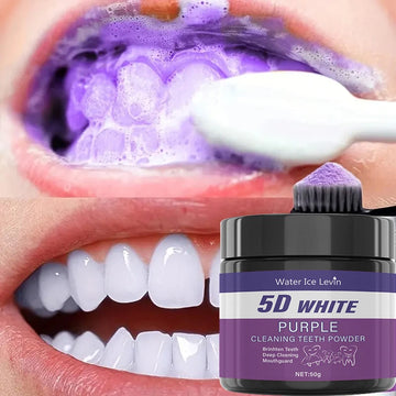 Purple Tooth Cleaning Powder – Sulfate-Free Whitening, 5-Day Results