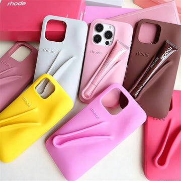 Lip Gloss-Holder Phone Case – Dopamine Design with Built-In Storage