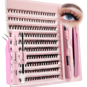 DIY Lash Extension Kit – 200 Clusters with Bond, Seal &amp; Tweezers