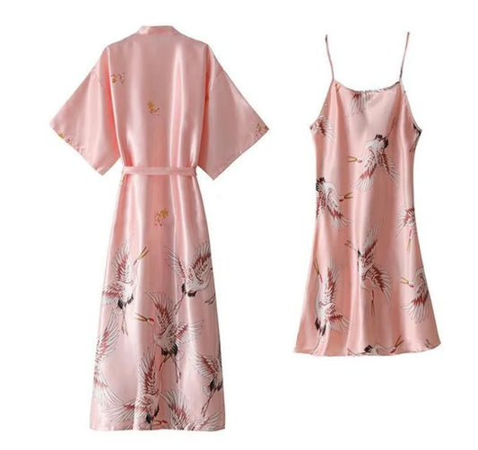 Silky V-Neck Pyjama Set – Soft, Comfortable Sleepwear