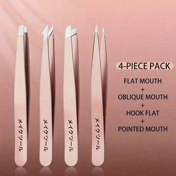 Professional Stainless Steel Tweezers Set – Effortless Precision Grooming
