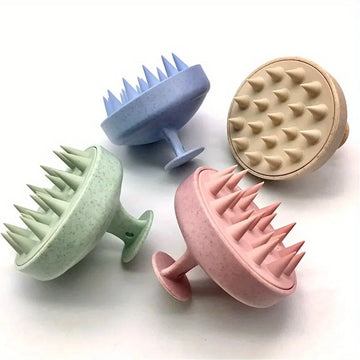 Silicone Shampoo Scalp Massage Brush – Deep Circulation Care