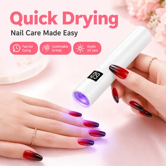 Rechargeable Mini UV LED Nail Lamp – Fast-Drying Portable Dryer