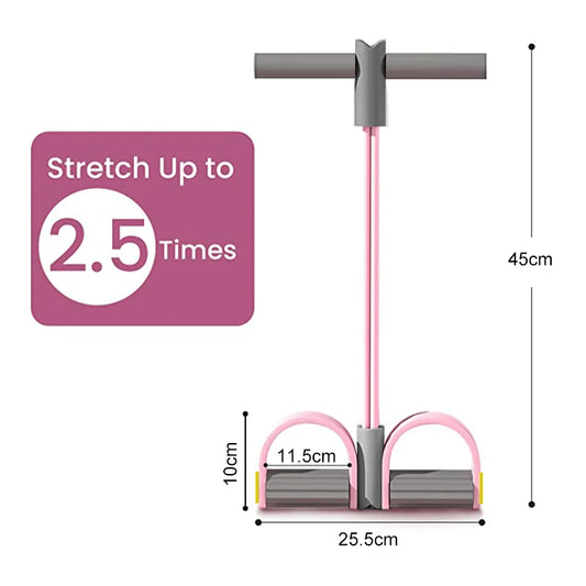4-Tube Resistance Band with Pedal – Full-Body Strength Training